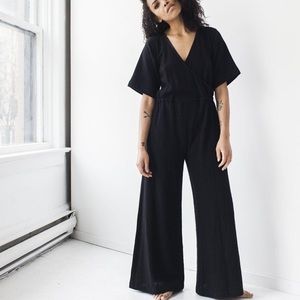 Esby Apparel Duffy cotton jumpsuit in black